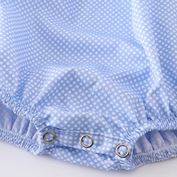 Baby Girls Princess Elsa Ana Olaf Frozen Smocked Embroidered Bubble Romper - Picture 4 of 5